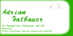 adrian halbauer business card